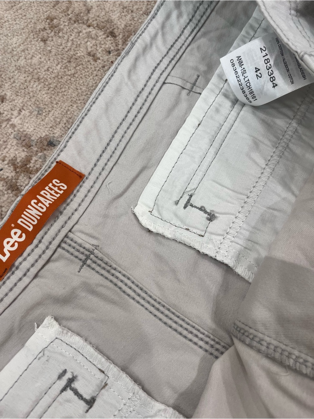 NWT Men's Lee Dungarees Size 42 Wyoming Cargo Shorts Cadet Gray - Picture 7 of 10